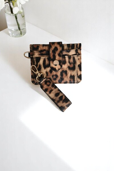 Classbag Kadın Leopar Anahtarlık Detaylı Kartlık