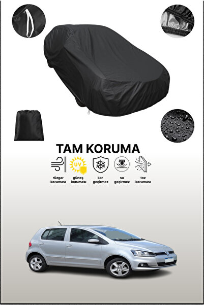 dokaca غطاء سيارة متوافق مع فولكس فاجن فوكس 5 أبواب، غطاء واقي، غطاء سيارة أسود
