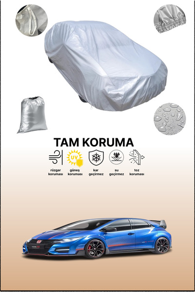 dokaca غطاء سيارة رمادي متوافق مع هوندا سيفيك تايب-آر 2015 - 2016، غطاء سيارة...