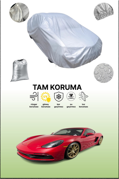 dokaca غطاء سيارة رمادي متوافق مع بورش 718 كايمان جي تي إس 4.0 2019 - 2021، غ...