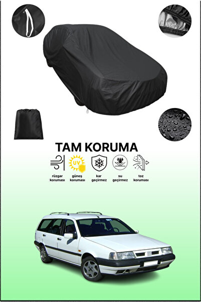 dokaca سيارة فيات تيمبرا سوداء اللون. غطاء سيارة متوافق، غطاء واقي، غطاء سيارة