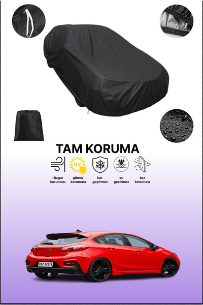 dokaca غطاء سيارة متوافق مع شيفروليه كروز هاتشباك 2018 - 2021 باللون الأسود، ...