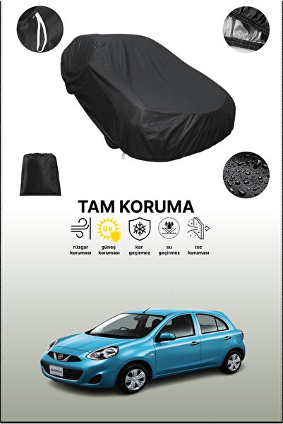 dokaca غطاء سيارة أسود متوافق مع نيسان مارش، غطاء واقي، غطاء سيارة