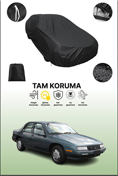 dokaca غطاء سيارة متوافق مع شيفروليه كورسيكا باللون الأسود، غطاء واقي، غطاء س...