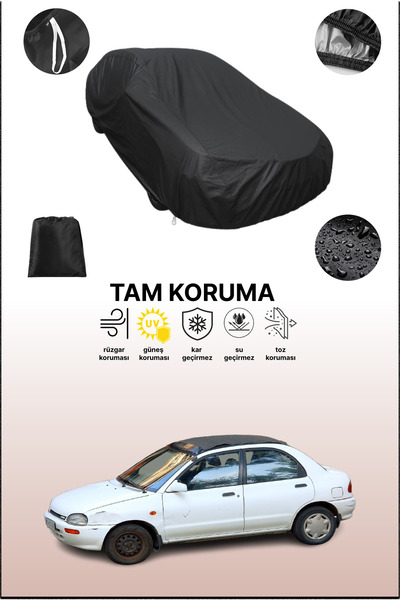 dokaca غطاء سيارة متوافق مع مازدا 121/ ريفيو 1991 - 1998، غطاء واقي، غطاء سيارة أسود