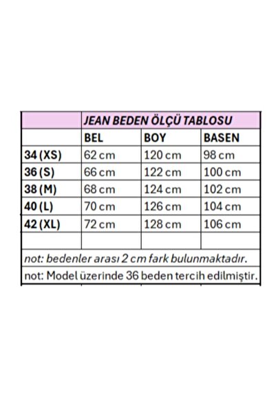 ESRAHELVACI Lycra Wide Leg Jean nadrág lábfej részletekkel