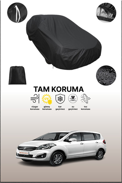 dokaca غطاء سيارة متوافق مع بروتون إرتيجا باللون الأسود، غطاء واقي، غطاء سيارة