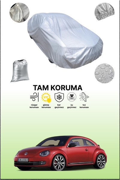 dokaca غطاء سيارة رمادي متوافق مع فولكس فاجن بيتل 2011 - 2021، غطاء سيارة، غط...