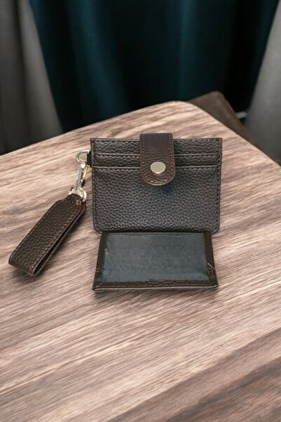 Classbag Kadın Kahverengi Anahtarlık Detaylı Kartlık