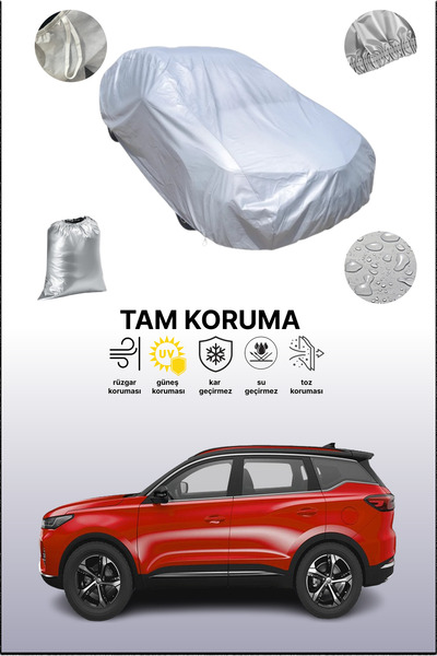 dokaca غطاء سيارة رمادي متوافق مع شيري تيجو 7 2، غطاء سيارة، غطاء واقي