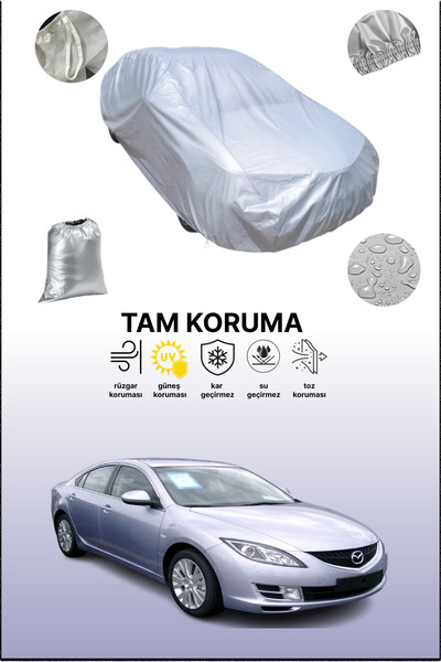 dokaca غطاء سيارة رمادي متوافق مع مازدا 6 2 سيدان، غطاء سيارة، غطاء واقي