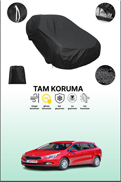 dokaca غطاء سيارة متوافق مع سيارة كيا سييد إس دبليو 2 باللون الأسود، غطاء حماية، غطاء سيارة