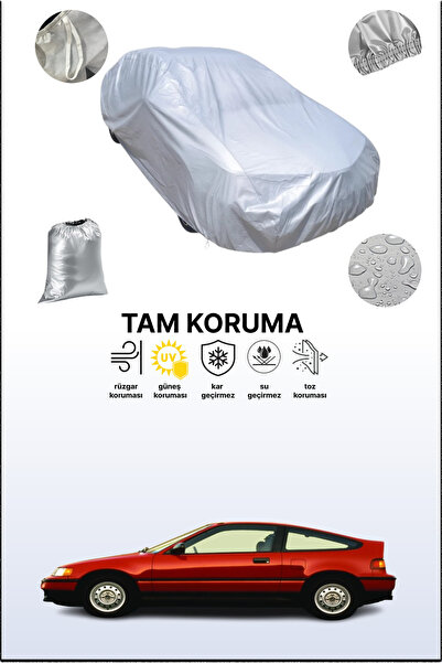 dokaca Gray Honda Civic Crx 1988 - 1993 Compatible Auto Tarpaulin, Car Tarpau...
