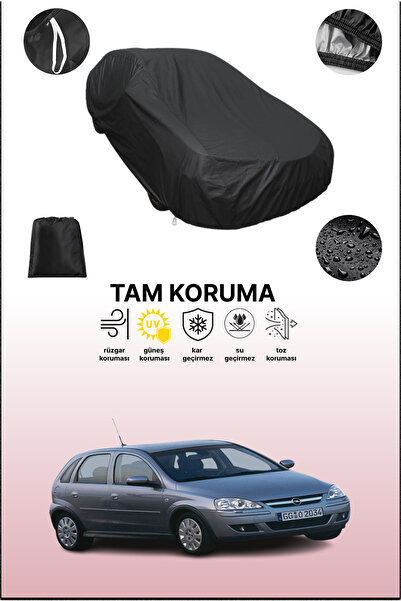 dokaca غطاء سيارة متوافق مع أوبل كورسا 5 أبواب 2003 - 2006، غطاء واقي، غطاء سيارة أسود