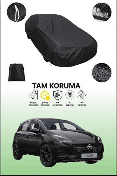 dokaca غطاء سيارة متوافق مع أوبل كورسا 5 أبواب 2014 - 2019، غطاء واقي، غطاء سيارة أسود