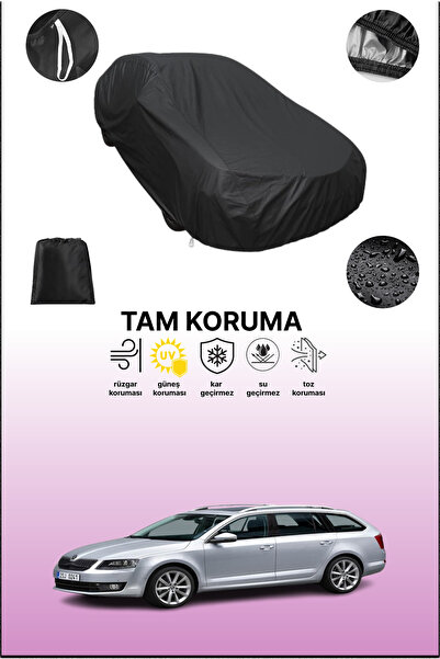 dokaca غطاء سيارة متوافق مع سيارة سكودا أوكتافيا 3 كومبي باللون الأسود، غطاء ...