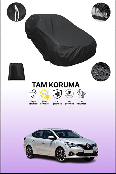 dokaca غطاء سيارة متوافق مع سيارة رينو تاليانت سيدان باللون الأسود، غطاء واقي...