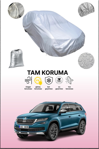 dokaca غطاء سيارة رمادي متوافق مع سكودا كودياك 1 سكاوت، غطاء سيارة، غطاء واقي