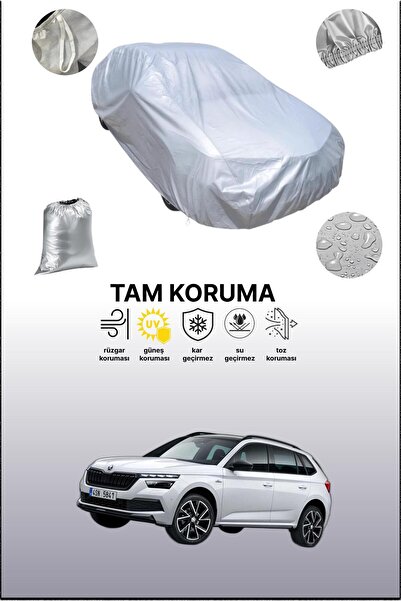 dokaca غطاء سيارة متوافق مع سكودا كاميك باللون الرمادي، غطاء سيارة، غطاء واقي