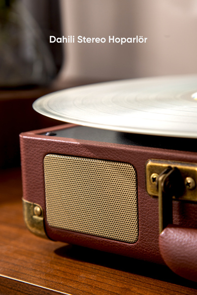 Fressi Dahili Hoparlörlü Pikap Müzik Kutusu Usb+Rca+Bluetooth FR-P101 Zenitte