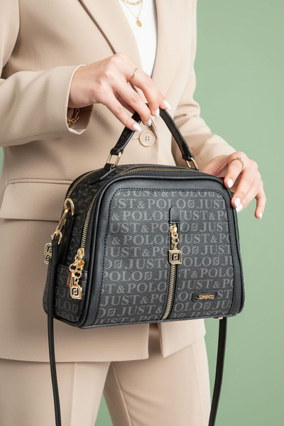 POLO CLUB Dámská kabelka s nastavitelným dlouhým popruhem přes rameno a do ruky (24x19 cm)