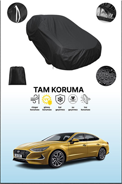 dokaca غطاء سيارة متوافق مع هيونداي سوناتا 2019 - 2021 باللون الأسود، غطاء وا...