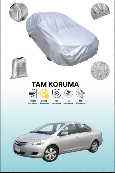 dokaca غطاء سيارة رمادي متوافق مع تويوتا بيلتا، غطاء سيارة، غطاء واقي