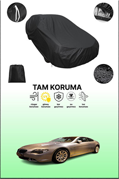 dokaca غطاء سيارة متوافق مع سيارات بي إم دبليو الفئة السادسة باللون الأسود، غطاء واقي، غطاء سيارة