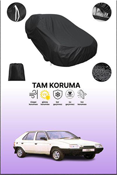 dokaca Black Skoda Favorit Compatible Car Cover, Protective Cover, Auto Tarpaulin