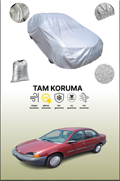dokaca Gray Chevrolet Metro Compatible Car Cover, Car Tarpaulin, Protective C...