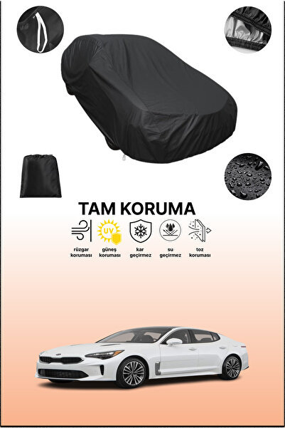 dokaca غطاء سيارة متوافق مع كيا ستينجر 2017 - 2021 باللون الأسود، غطاء واقي، غطاء سيارة