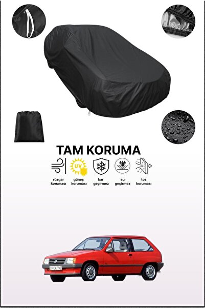 dokaca غطاء سيارة متوافق مع أوبل كورسا A باللون الأسود، غطاء واقي، غطاء سيارة