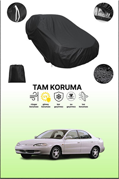 dokaca غطاء سيارة متوافق مع هيونداي لانترا 1998 - 2000، لون أسود، غطاء واقي، غطاء سيارة
