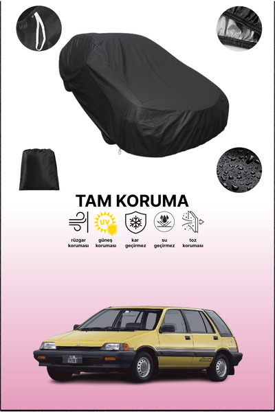 dokaca غطاء سيارة متوافق مع هوندا سيفيك 3 شاتل، أسود اللون، غطاء واقي، غطاء س...