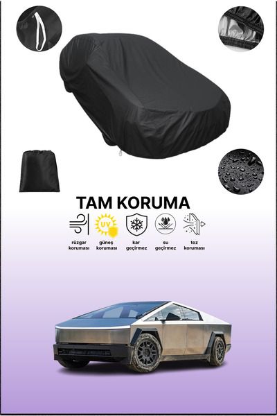 dokaca غطاء سيارة أسود متوافق مع تيسلا سايبرتراك، غطاء واقي، غطاء سيارة