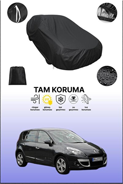 dokaca غطاء سيارة متوافق مع رينو سينيك 3 باللون الأسود، غطاء واقي، غطاء سيارة