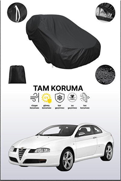 dokaca غطاء سيارة متوافق مع سيارة ألفا روميو جي تي باللون الأسود، غطاء حماية،...