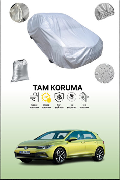 dokaca غطاء سيارة رمادي متوافق مع فولكس فاجن جولف 8، غطاء سيارة، غطاء واقي