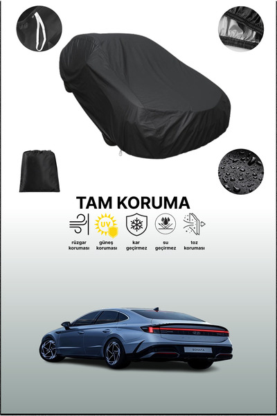 dokaca غطاء سيارة متوافق مع هيونداي سوناتا 8 باللون الأسود، غطاء واقي، غطاء س...