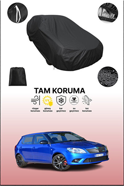 dokaca غطاء سيارة متوافق مع سيارة سكودا فابيا آر إس 2010 - 2014 باللون الأسود...