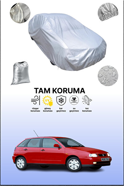 dokaca غطاء سيارة رمادي متوافق مع سيات إيبيزا ذات 5 أبواب من 1993 إلى 1996، غ...