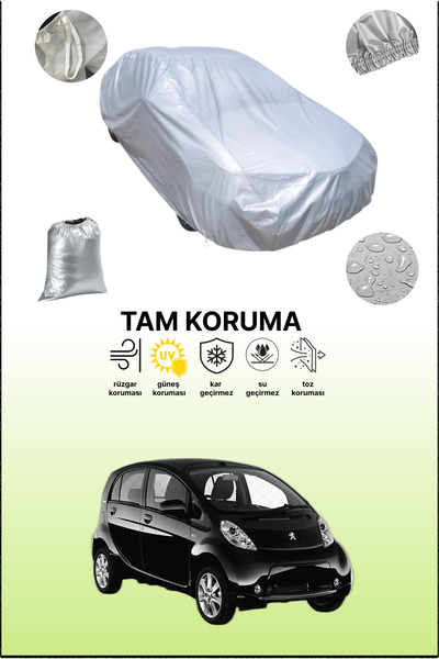 dokaca Gray Peugeot Ion Compatible Car Cover, Car Tarpaulin, Protective Cover