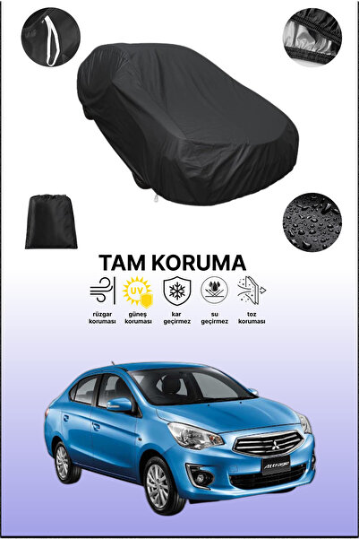 dokaca غطاء سيارة أسود متوافق مع ميتسوبيشي أتراج، غطاء واقي، غطاء سيارة