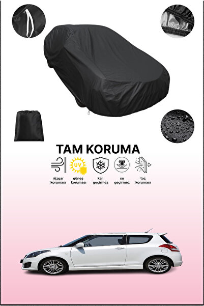 dokaca غطاء سيارة متوافق مع سوزوكي سويفت 3 أبواب 2010 - 2014، أسود اللون، غطا...