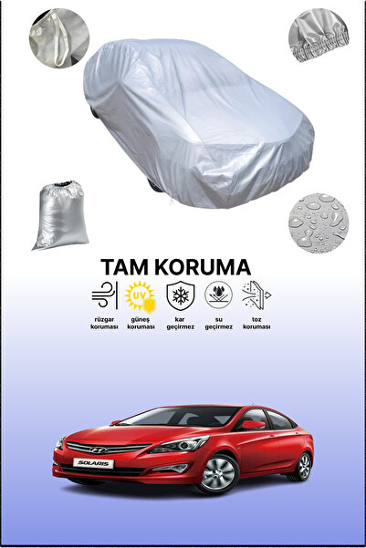 dokaca غطاء سيارة رمادي متوافق مع هيونداي سولاريس 1 سيدان، غطاء سيارة، غطاء واقي