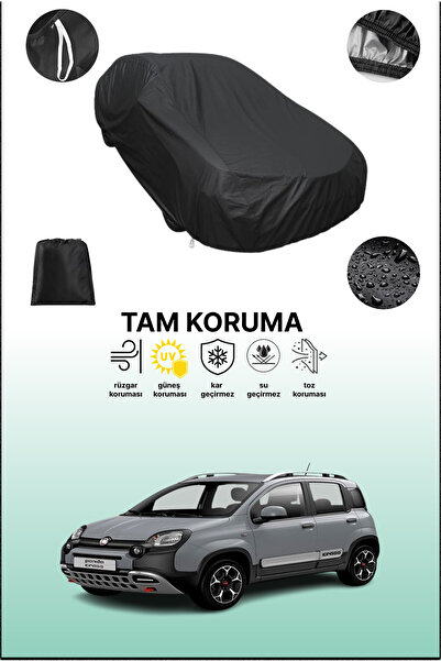 dokaca غطاء سيارة أسود متوافق مع فيات باندا 3 كروس، غطاء واقي، غطاء سيارة