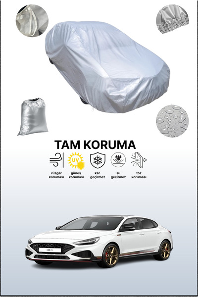 dokaca غطاء سيارة رمادي متوافق مع هيونداي I30 3 فاستباك، غطاء سيارة، غطاء واقي