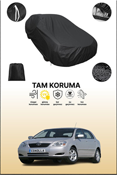 dokaca Siyah Toyota Corolla 5 Kapılı 2002 - 2004 Uyumlu Araba Brandası, Koruy...