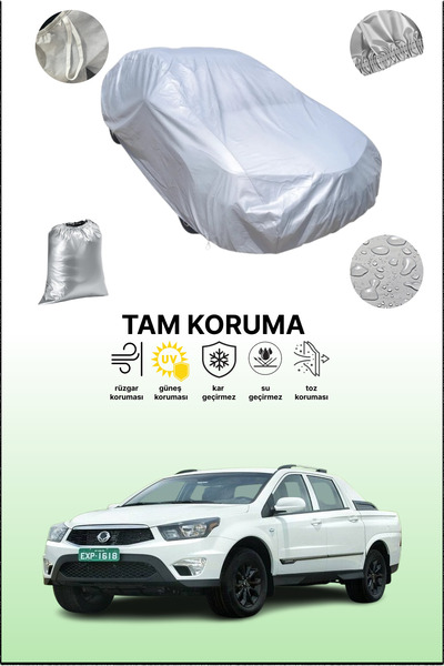 dokaca غطاء سيارة رمادي متوافق مع سانغ يونغ أكتيون سبورتس، غطاء سيارة، غطاء واقي