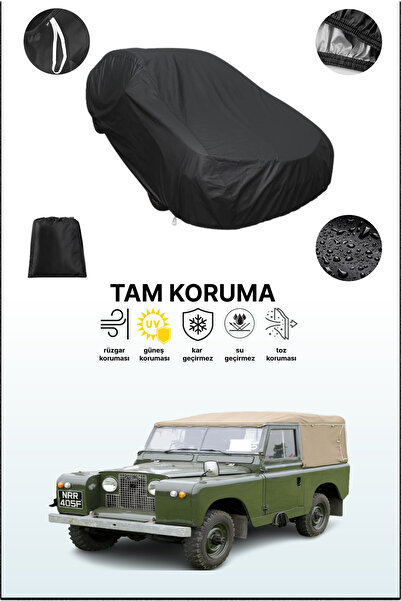 dokaca غطاء سيارة متوافق مع سيارة لاند روفر سيريز 2A باللون الأسود، غطاء واقي...